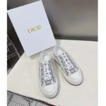 Dior Unisex Shoes CD Walk'N'Dior Sneaker Stone Gray Dior Oblique Embroidered Cotton – Bild 5