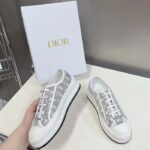Dior Unisex Shoes CD Walk'N'Dior Sneaker Stone Gray Dior Oblique Embroidered Cotton – Bild 6