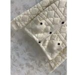 Dior Women CD Cannage Jacket White Technical Wool Cashmere Knit Horn Buttons - Bild 9