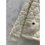 Dior Women CD Cannage Jacket White Technical Wool Cashmere Knit Horn Buttons - Bild 8