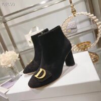 Dior Women CD C’est Dior Heeled Ankle Boot Black Suede Calfskin (8)
