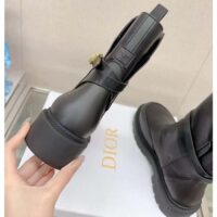 Dior Women CD Dior Empreinte Ankle Boot Black Calfskin Rubber (6)