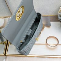 Dior Women CD Large Dior Caro Bag Stone Gray Supple Cannage Calfskin (1)