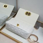 Dior Women CD Large Dior Caro Bag Stone Ivory Supple Cannage Calfskin – Image 5