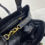 Dior Women CD Large Dior Toujours Bag Black Macrocannage Calfskin - Image 9