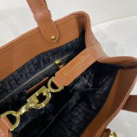 Dior Women CD Large Dior Toujours Bag Medium Tan Macrocannage Calfskin (6)