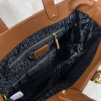 Dior Women CD Large Dior Toujours Bag Medium Tan Macrocannage Calfskin (6)