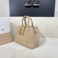 Dior Women CD Large Dior Toujours Bag Powder Beige Macrocannage Calfskin (1)