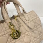 Dior Women CD Large Dior Toujours Bag Powder Beige Macrocannage Calfskin - Image 8