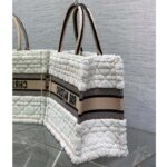 Dior Women CD Medium Book Tote Ice Cannage Shearling Christian Dior Paris Signature - immagine 4