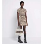 Dior Women CD Medium Book Tote Ice Cannage Shearling Christian Dior Paris Signature - immagine 11