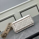 Dior Women CD Medium Lady D-Lite Bag Ice Cannage Shearling Interior Zip Large Patch Pocket – Image 6