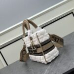 Dior Women CD Medium Lady D-Lite Bag Ice Cannage Shearling Interior Zip Large Patch Pocket – Image 4