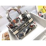 Dior Women CD Medium Lady D-Lite Bag Latte Multicolor Dior Jardin D'Hiver Embroidery – Image 2