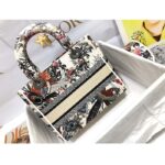 Dior Women CD Medium Lady D-Lite Bag Latte Multicolor Dior Jardin D'Hiver Embroidery – Image 3