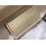 Dior Women CD Mini Lady Bag Caramel Beige Cannage Cotton Embroidered Micropearls - immagine 10