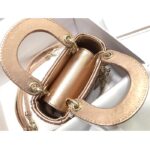 Dior Women CD Mini Lady Bag Caramel Beige Cannage Cotton Embroidered Micropearls - immagine 8