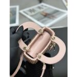 Dior Women CD Mini Lady Bag Square-Motif Embroidery Set Pink Strass White Round Beads - Image 7