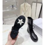 Dior Women CD Shoes D-Trap Ankle Boot Black Calfskin Shearling – Image 8