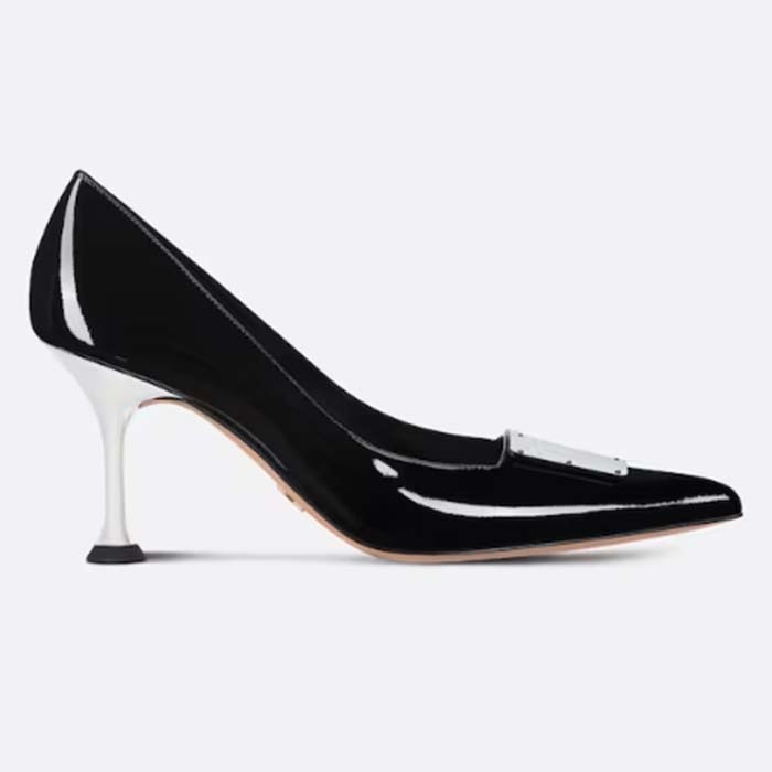 Dior Women CD Shoes La Parisienne Dior Pump Black Patent Calfskin 8 CM Heel