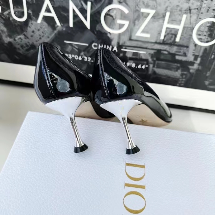 Dior Women CD Shoes La Parisienne Dior Pump Black Patent Calfskin 8 CM Heel (3)