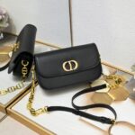 Dior Women CD Small 30 Montaigne Avenue Bag Black Box Calfskin - Image 2
