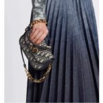 Dior Women CD Small 30 Montaigne Avenue Bag Blue Dior Oblique Jacquard - Image 13