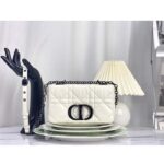 Dior Women CD Small Dior Caro Bag Latte Quilted Macrocannage Calfskin - Bild 2