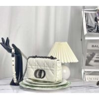 Dior Women CD Small Dior Caro Bag Latte Quilted Macrocannage Calfskin (1)