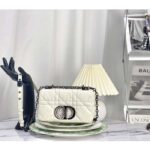 Dior Women CD Small Dior Caro Bag Latte Quilted Macrocannage Calfskin - Bild 3