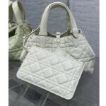 Dior Women CD Small Dior Toujours Bag Latte Macrocannage Calfskin Lock Strap Closures - Image 4