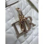 Dior Women CD Small Dior Toujours Bag Latte Macrocannage Calfskin Lock Strap Closures - Image 8
