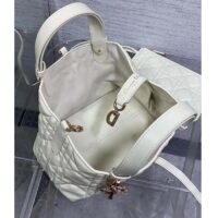 Dior Women CD Small Dior Toujours Bag Latte Macrocannage Calfskin Lock Strap Closures (9)