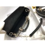 Dior Women CD Small Lady D-Joy Bag Black Crinkle-Effect Lambskin White Resin Half-Pearl Cannage - Image 7