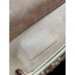 Dior Women CD Small Lady D-Joy Bag Rose Des Vents Cannage Calfskin Embroidered Resin Pearls - Imagen 10