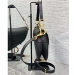Dior Women Saddle Bag Strap Black Grained Calfskin CD Signature Interior Back Pocket - Image 5
