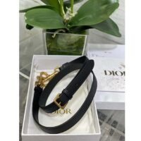 Dior Women Saddle Bag Strap Black Grained Calfskin CD Signature Interior Back Pocket (9)