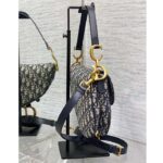 Dior Women Saddle Bag Strap Blue Dior Oblique Jacquard CD Signature Interior Back Pocket - Image 5