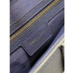Dior Women Saddle Bag Strap Indigo Blue Grained Calfskin CD Signature Interior Back Pocket - Image 10