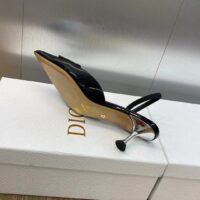 Dior Women Shoes CD La Parisienne Dior Slingback Pump Black Patent Calfskin (13)