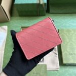 Gucci GG Unisex Blondie Card Case Wallet Pink Leather Taffeta Lining Round Interlocking G - Image 4
