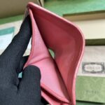 Gucci GG Unisex Blondie Card Case Wallet Pink Leather Taffeta Lining Round Interlocking G - Image 7