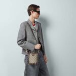 Gucci GG Unisex Ophidia Mini Bucket Bag Beige Ebony GG Supreme Double G - Image 11