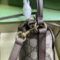 Gucci GG Unisex Ophidia Mini Bucket Bag Beige Ebony GG Supreme Double G (3)