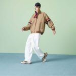 Gucci Men GG Cotton Canvas Zip Jacket Beige Blue Leather Lined Stand Collar Buttons - Image 11