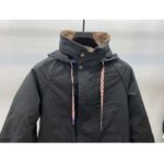 Gucci Men Reversible Poplin Jacket Black Polyester Piping Green Red Beige Ebony GG Canvas – Image 7