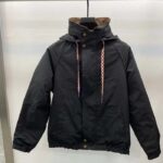 Gucci Men Reversible Poplin Jacket Black Polyester Piping Green Red Beige Ebony GG Canvas – Image 5