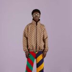 Gucci Men Reversible Poplin Jacket Black Polyester Piping Green Red Beige Ebony GG Canvas – Image 11