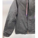 Gucci Men Reversible Poplin Jacket Black Polyester Piping Green Red Beige Ebony GG Canvas – Image 9