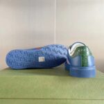 Gucci Unisex Ace GG Crystal Canvas Sneaker Blue Green Red Web Rubber Low Heel - Image 9